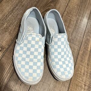 Vans women’s size 9 light blue checkered